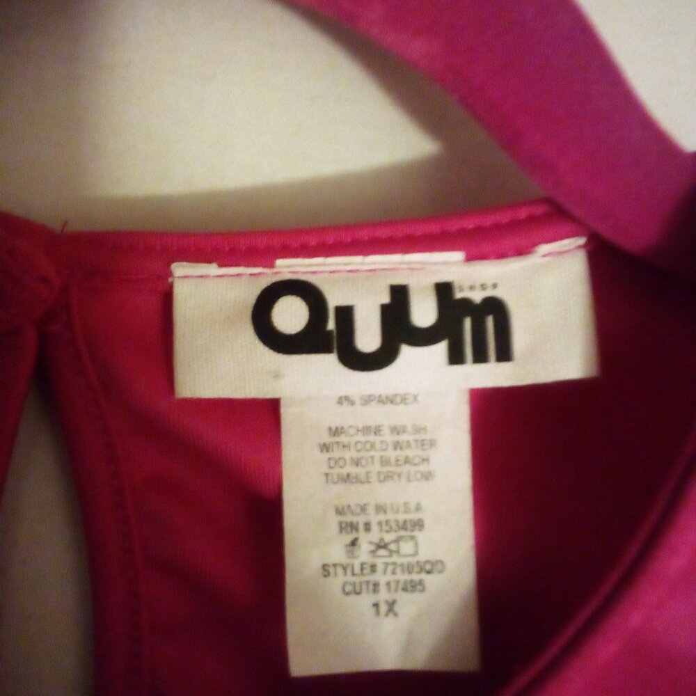 Pink Peplum Body Con Dress Size 1X